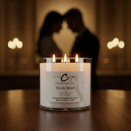 Black Moss Soy Candle - 20 oz. 3 Wick