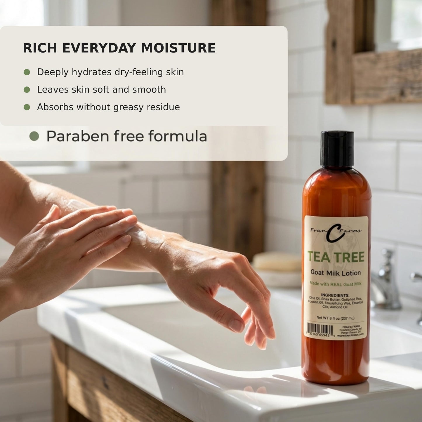 FRAN C FARMS  Goat Milk Lotion -DUAL PARENT