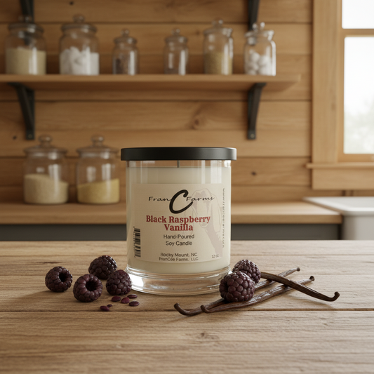 Black Raspberry Vanilla Soy Candle - 12 oz. Status Jar