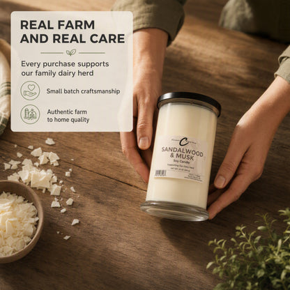 Sandalwood & Musk Soy Candle - 22 oz. Status Jar