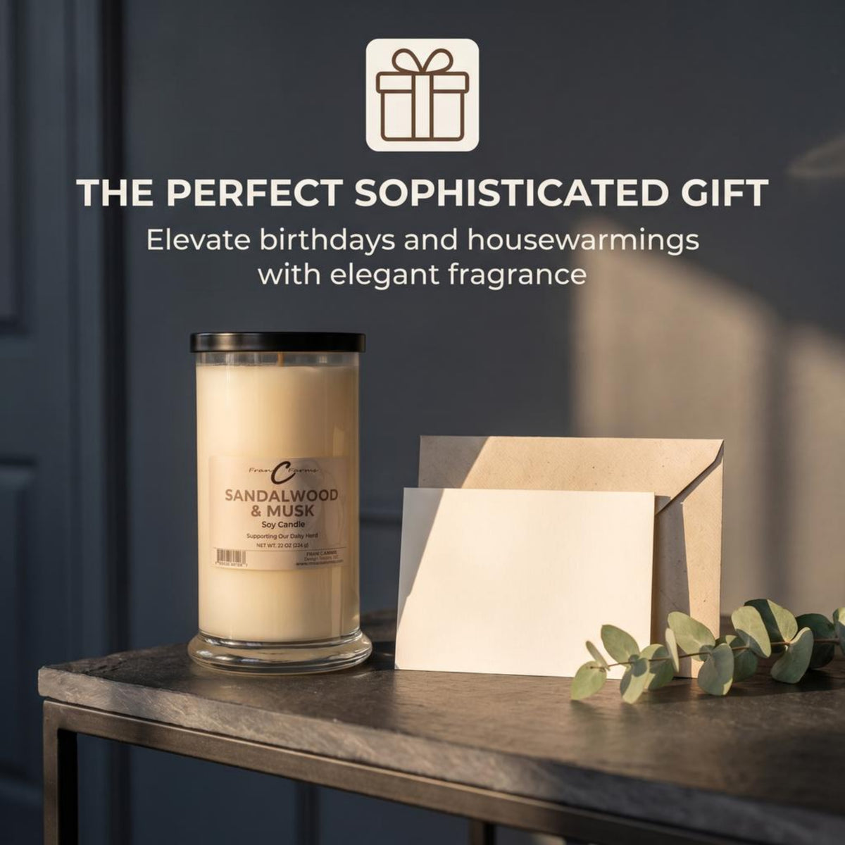 Sandalwood & Musk Soy Candle - 22 oz. Status Jar