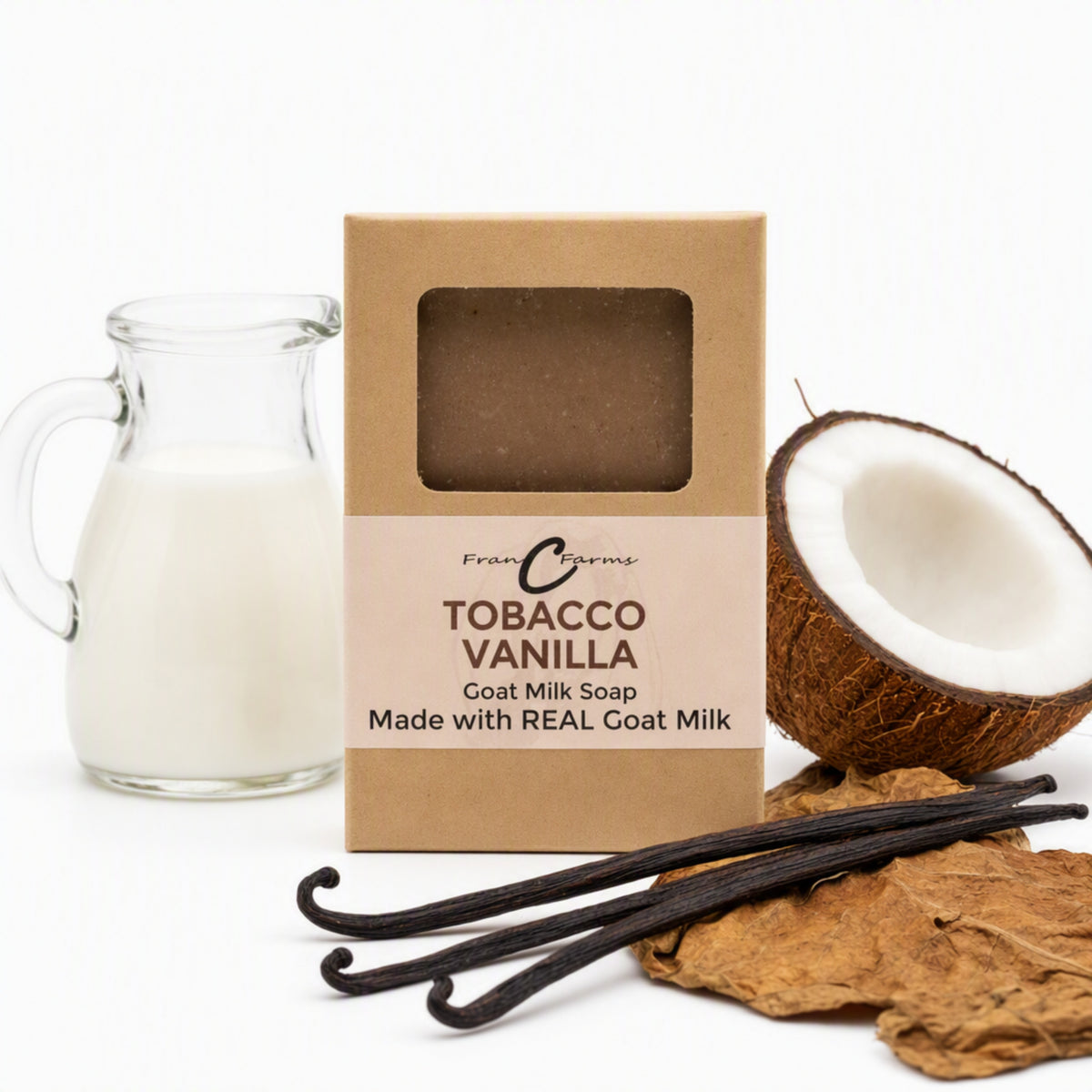 Tobacco Vanilla Goat Milk Soap product image 3 from FRAN C FARMS