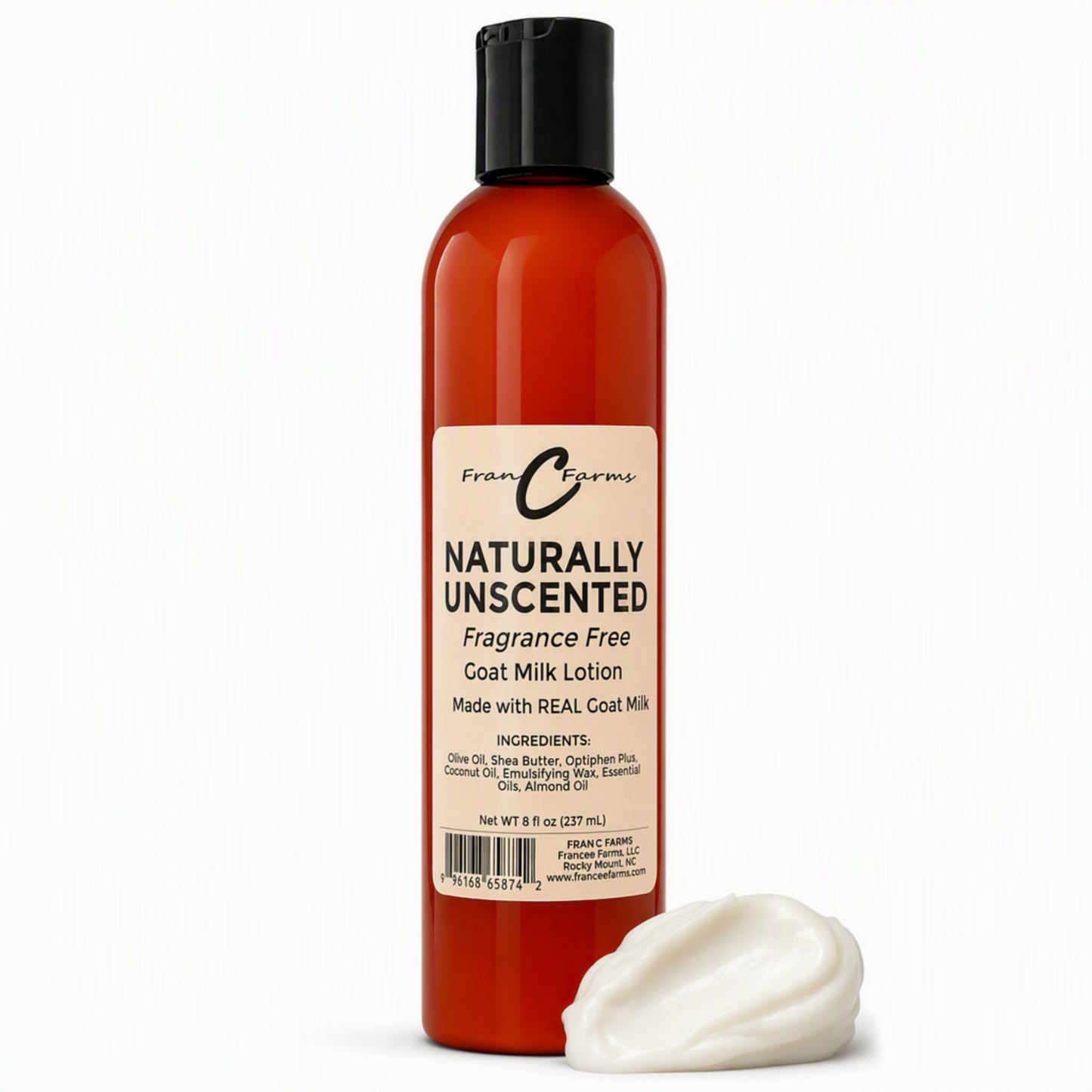 Naturally Unscented Goat Milk Lotion | FRAN C FARMS