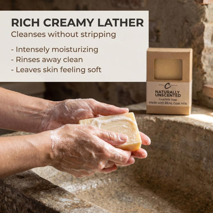 Naturally Unscented Goat Milk Soap – Made with REAL Goat Milk