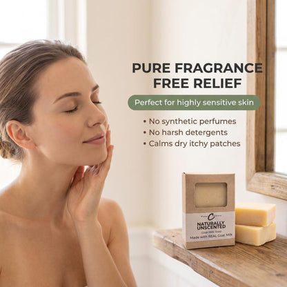 Naturally Unscented Goat Milk Soap – Made with REAL Goat Milk