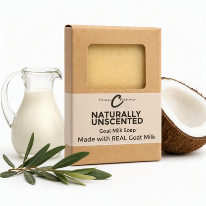 Naturally Unscented Goat Milk Soap – Made with REAL Goat Milk