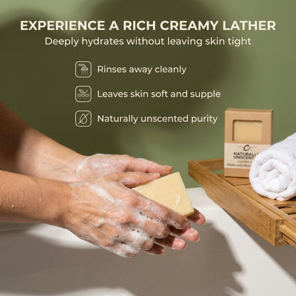 Naturally Unscented Goat Milk Soap – Made with REAL Goat Milk