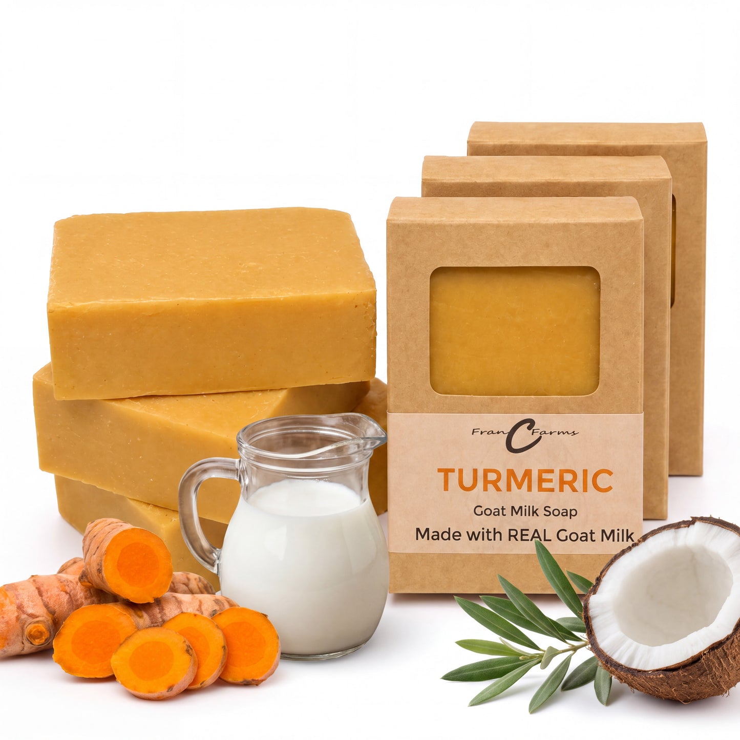 Turmeric Goat Milk Soap- Made With REAL Goat Milk
