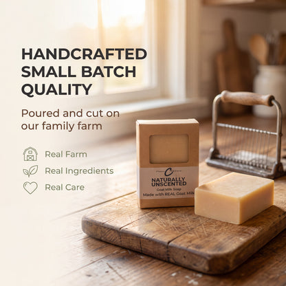 Naturally Unscented Goat Milk Soap – Made with REAL Goat Milk