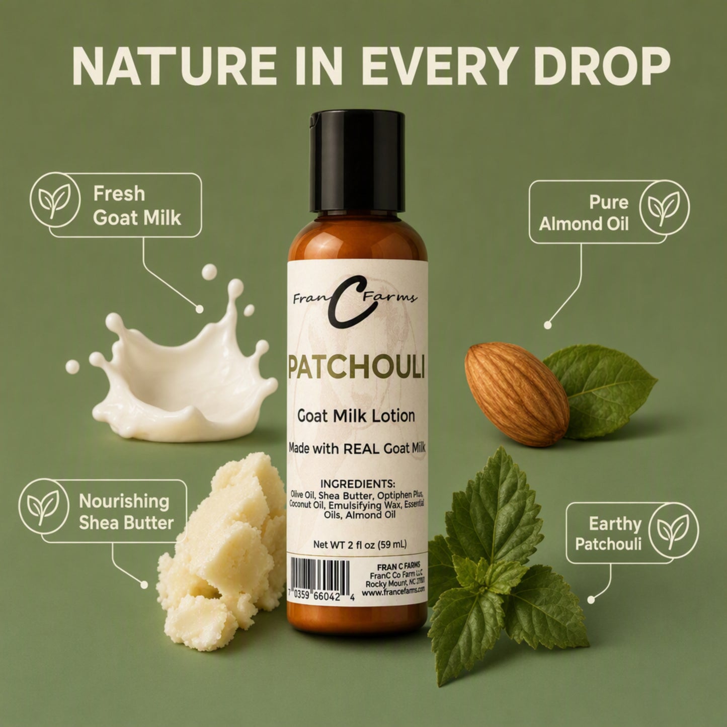 Patchouli Goat Milk Lotion – Made With REAL Goat Milk