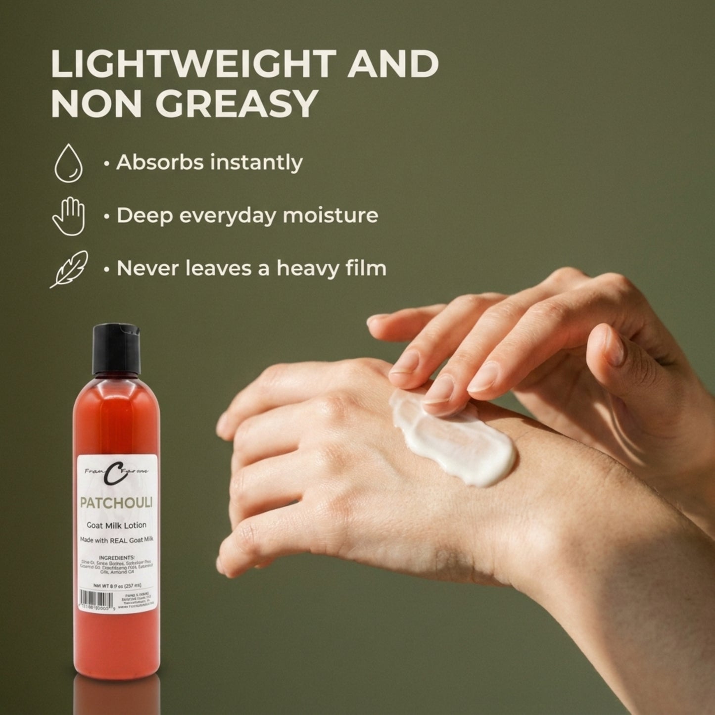 Patchouli Goat Milk Lotion – Made With REAL Goat Milk
