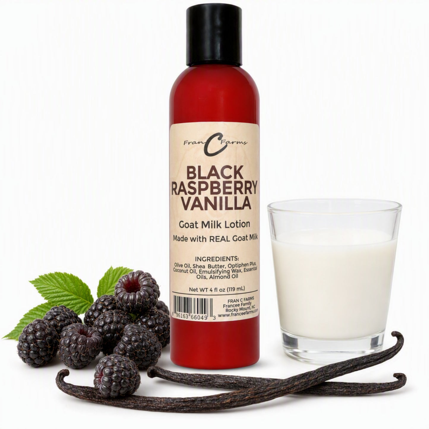 Black Raspberry Vanilla Goat Milk Lotion - Made With REAL Goat Milk