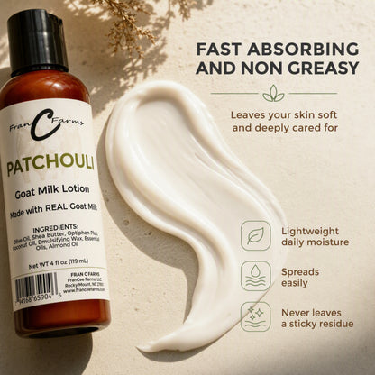 Patchouli Goat Milk Lotion – Made With REAL Goat Milk