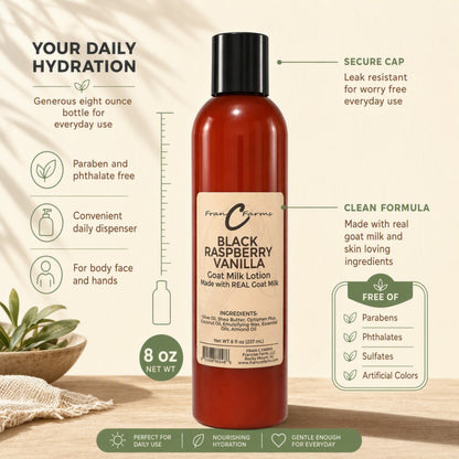 Black Raspberry Vanilla Goat Milk Lotion - Made With REAL Goat Milk