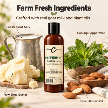 Peppermint Goat Milk Lotion - Made with REAL Goat Milk