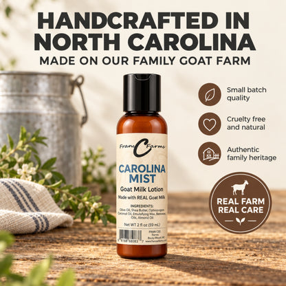 Carolina Mist Goat Milk Lotion - Made with REAL Goat Milk