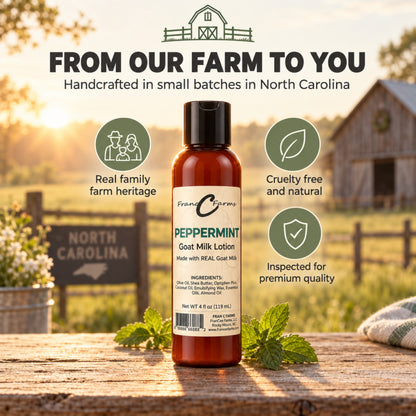 Peppermint Goat Milk Lotion - Made with REAL Goat Milk
