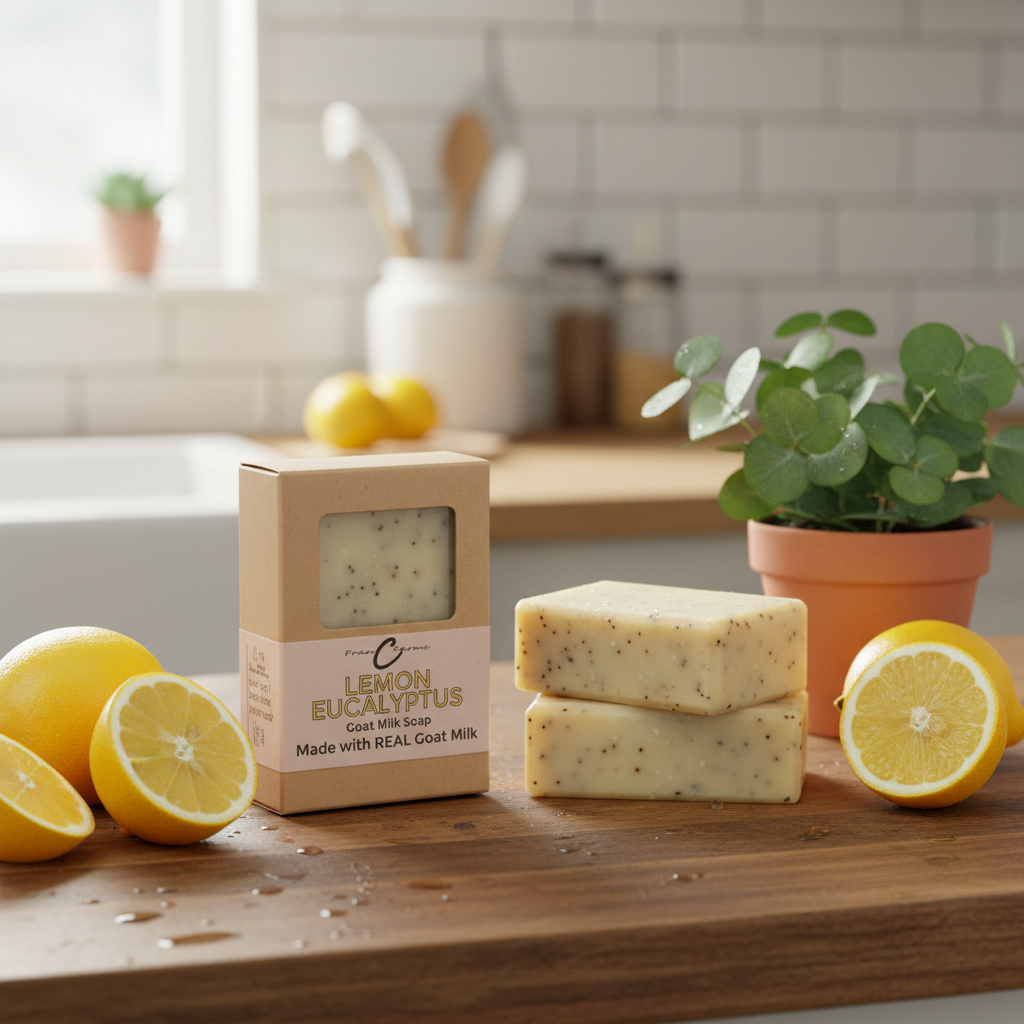 Lemon Eucalyptus Goat Milk Soap from FRAN C FARMS