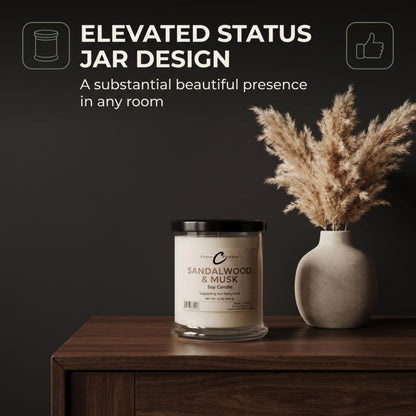 Sandalwood & Musk Soy Candle - 12 oz. Status Jar