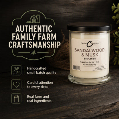 Sandalwood & Musk Soy Candle - 12 oz. Status Jar