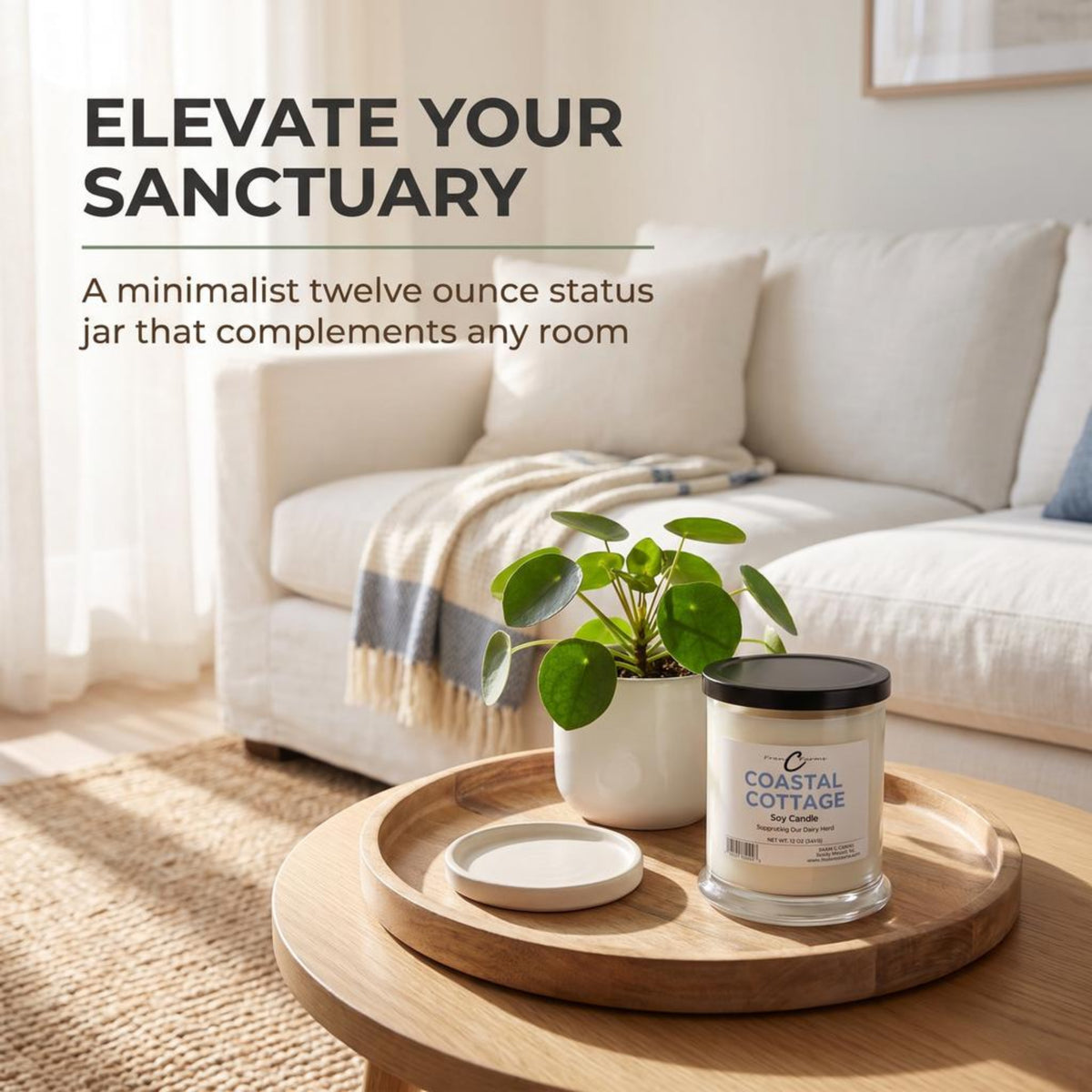 Coastal Cottage Soy Candle - 12 oz. Status Jar