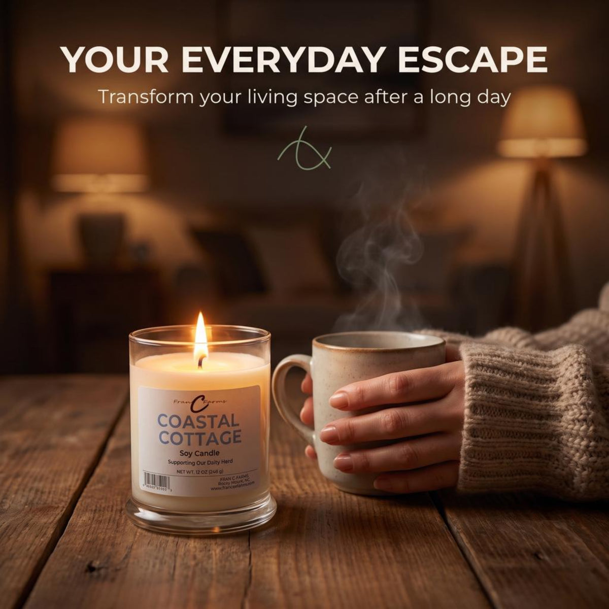 Coastal Cottage Soy Candle - 12 oz. Status Jar