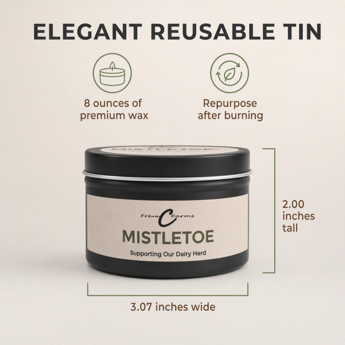 Mistletoe Soy Candle - 8 oz. Tin