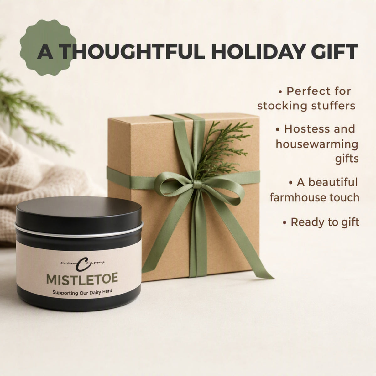 Mistletoe Soy Candle - 8 oz. Tin