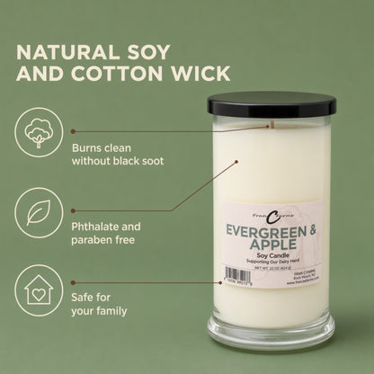 Evergreen & Apple Soy Candle - 22 oz. Status Jar