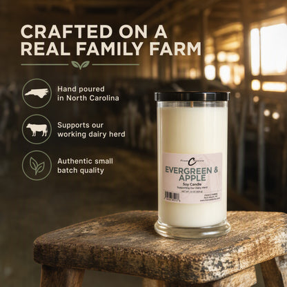 Evergreen & Apple Soy Candle - 22 oz. Status Jar