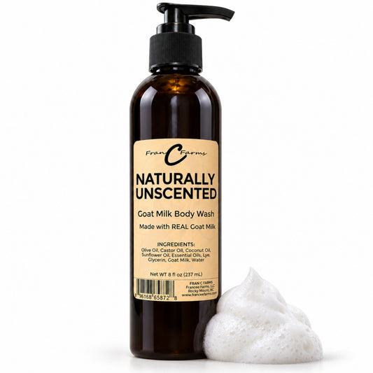 Naturally Unscented Goat Milk Body Wash - Made with REAL Goat Milk