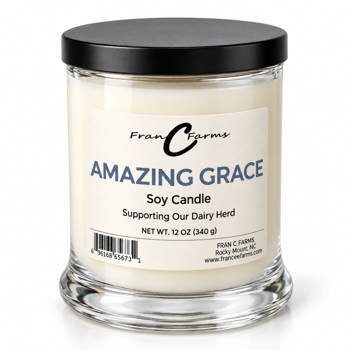 Amazing Grace Soy Candle - 12 oz. Status Jar