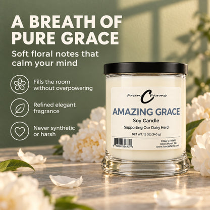 Amazing Grace Soy Candle - 12 oz. Status Jar