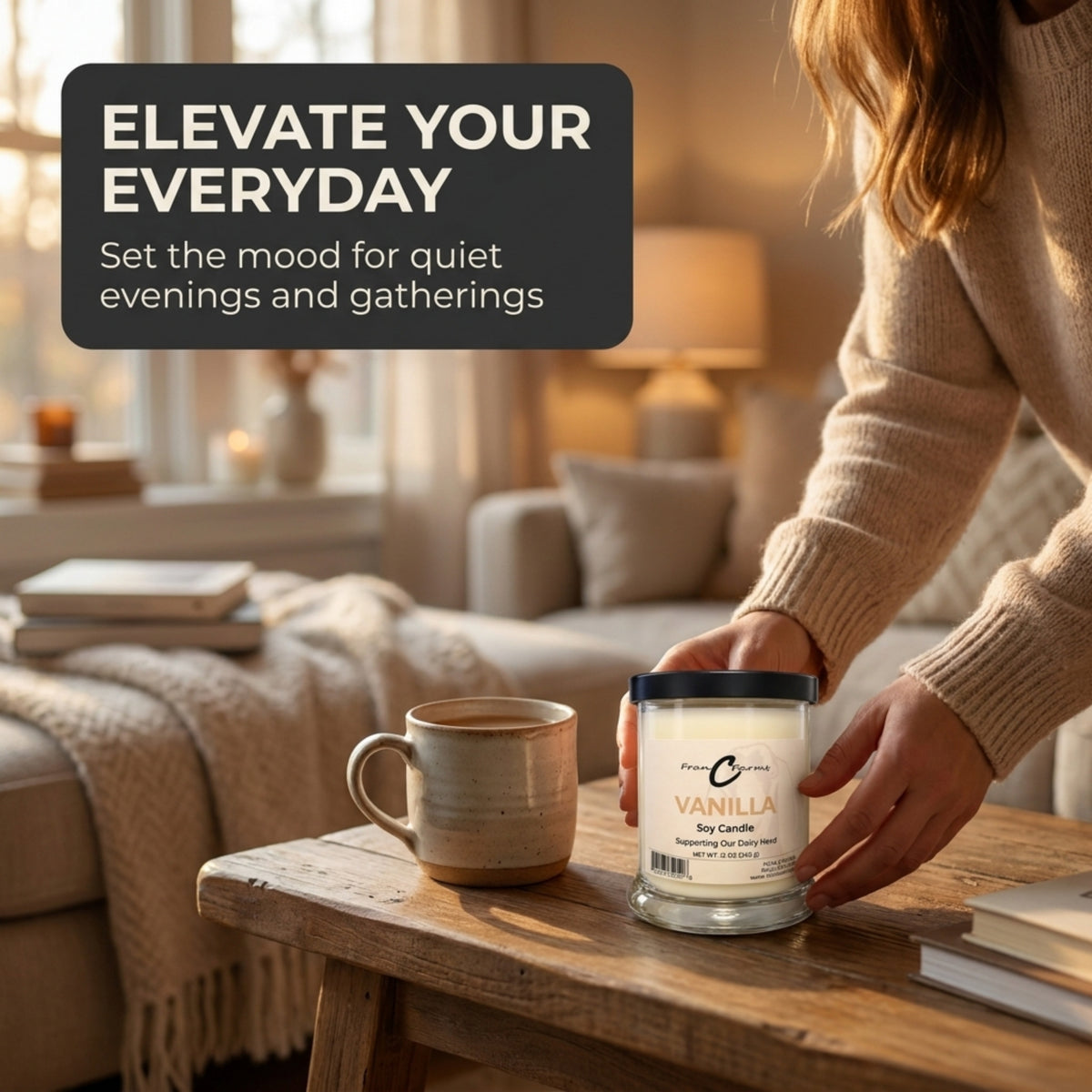 Vanilla Soy Candle - 12 oz. Status Jar