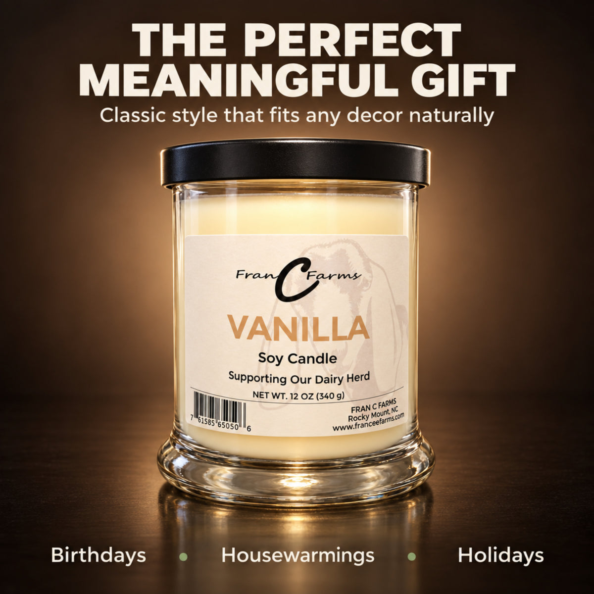 Vanilla Soy Candle - 12 oz. Status Jar