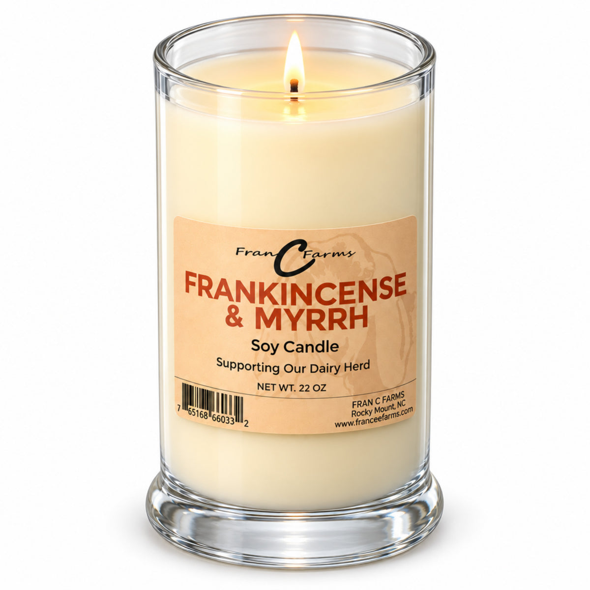 Frankinscense & Myrrh Soy Candle - 22 oz. Status Jar