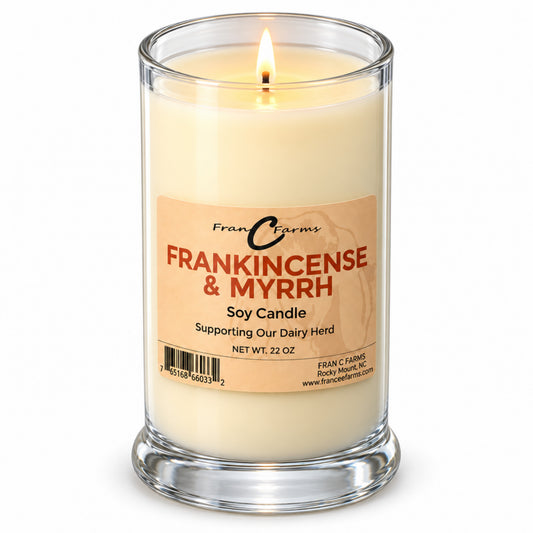 Frankinscense & Myrrh Soy Candle - 22 oz. Status Jar