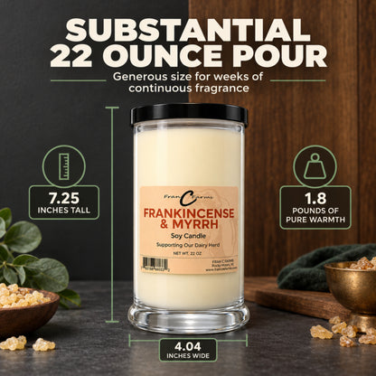 Frankinscense & Myrrh Soy Candle - 22 oz. Status Jar