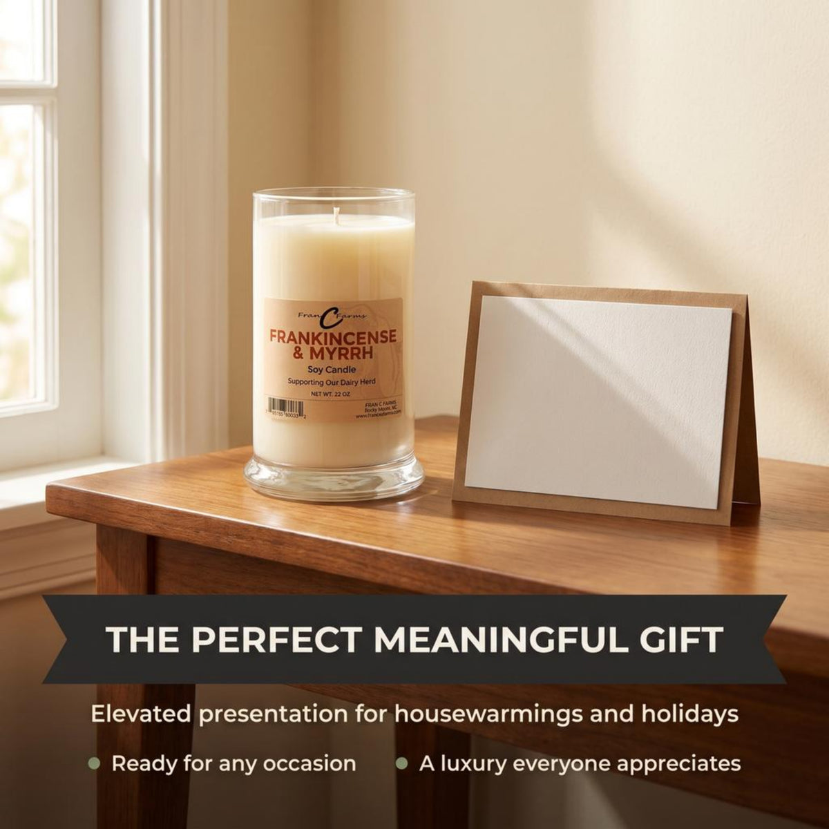 Frankinscense & Myrrh Soy Candle - 22 oz. Status Jar