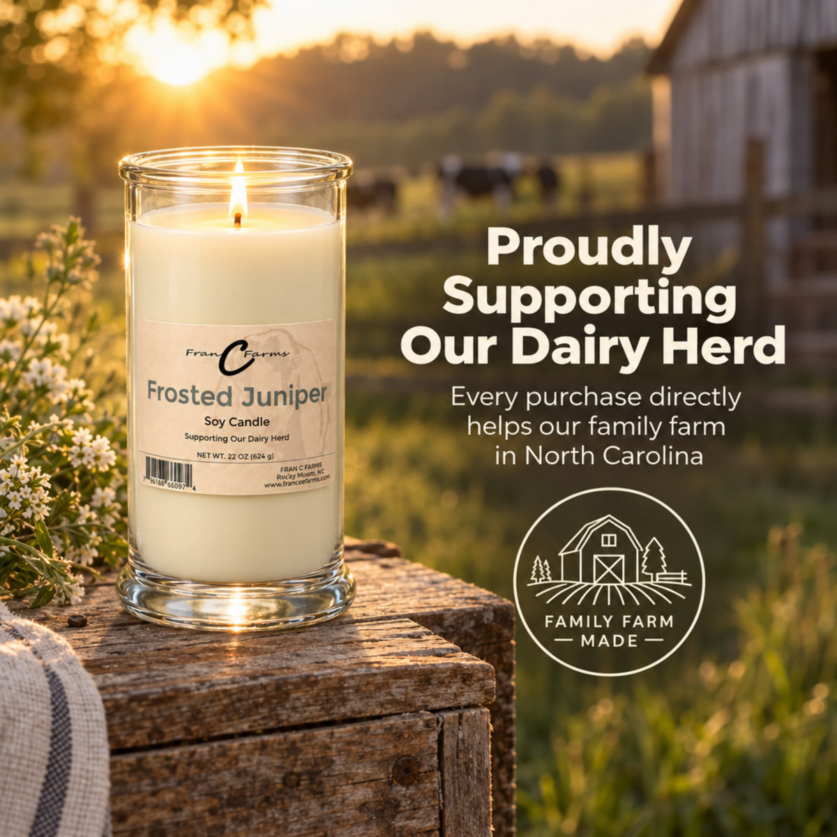 Frosted Juniper Soy Candle - 22 oz. Status Jar
