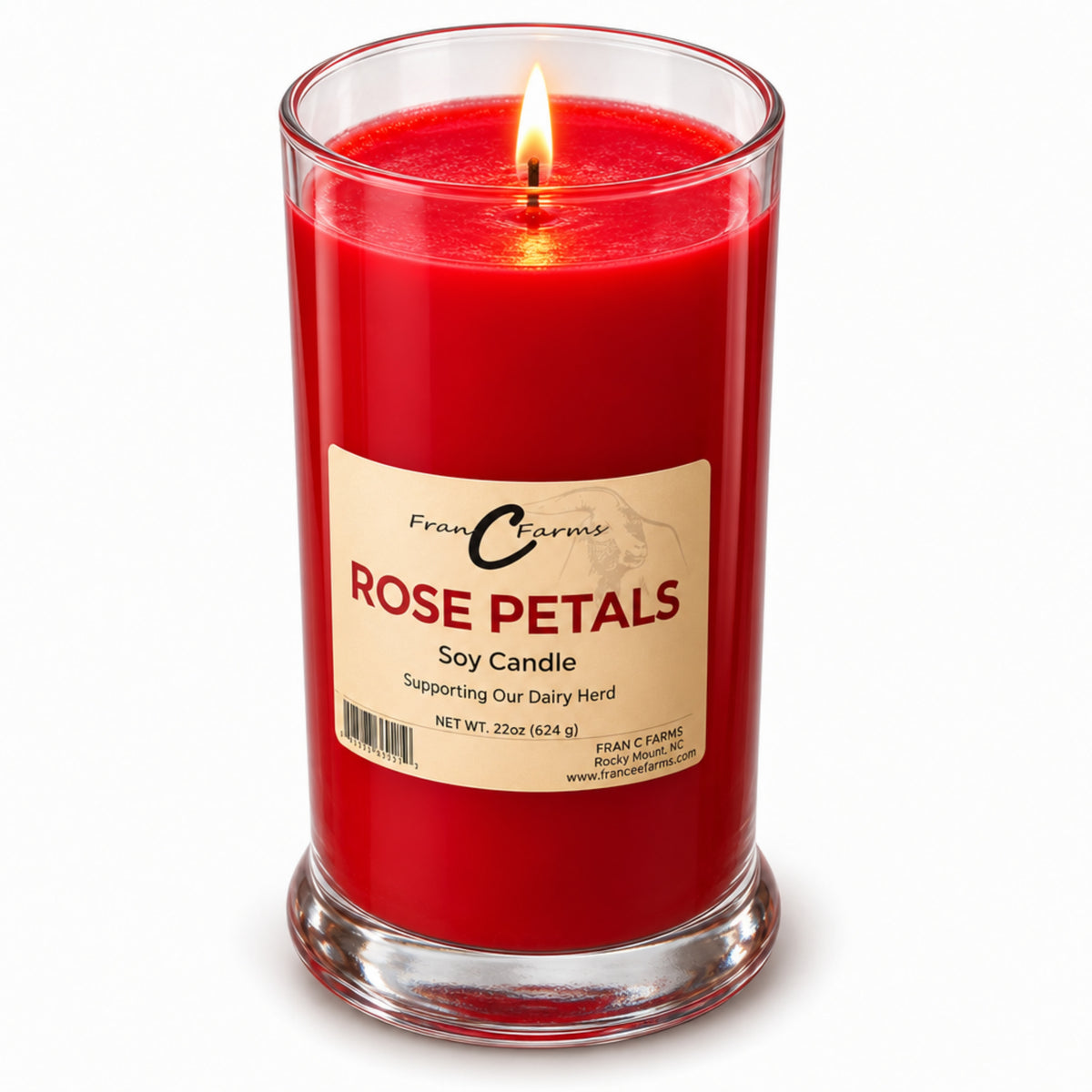 Rose Petal Soy Candle - 22 oz. Status Jar