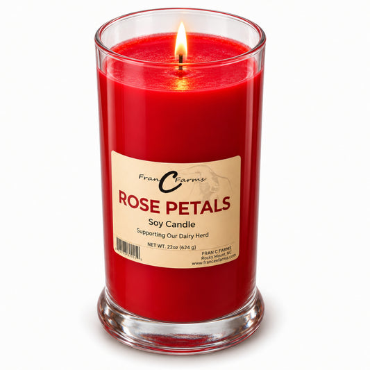 Rose Petal Soy Candle - 22 oz. Status Jar