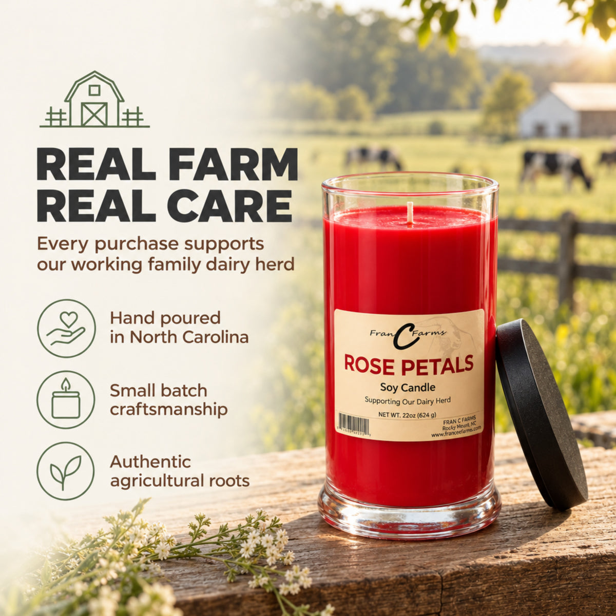 Rose Petal Soy Candle - 22 oz. Status Jar