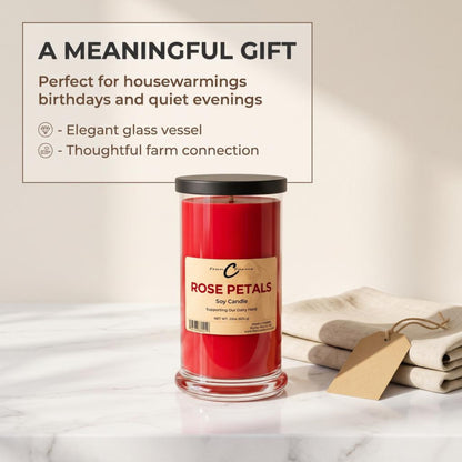 Rose Petal Soy Candle - 22 oz. Status Jar