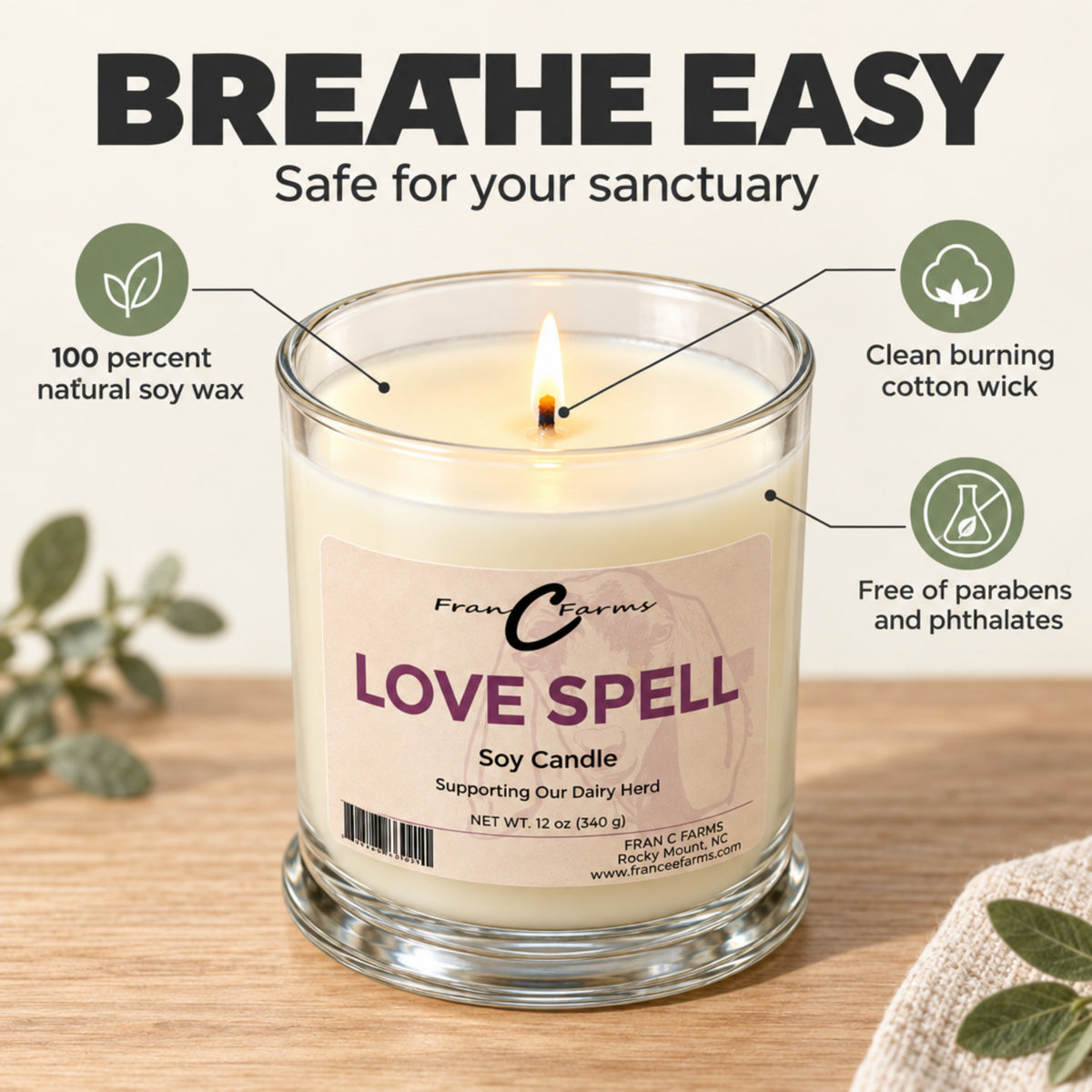 Love Spell Soy Candle - 12 oz. Status Jar