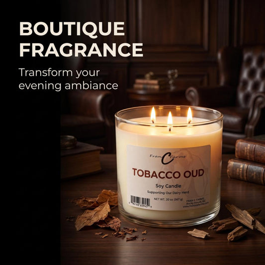 Tobacco Oud Soy Candle - 20 oz. 3 Wick