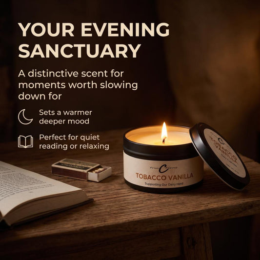Tobacco Vanilla Soy Candle Tin - 8 oz.