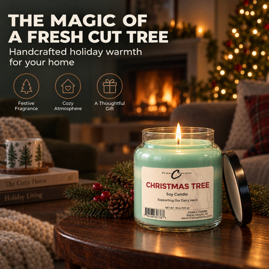 Christmas Tree Soy Candle - 18 oz. Apothecary Jar