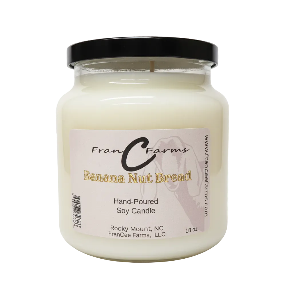 Banana Nut Bread Soy Candle - 18 oz. Apothecary Jar
