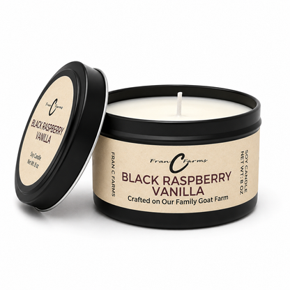 Black Raspberry Vanilla Soy Candle Tin - 8 oz